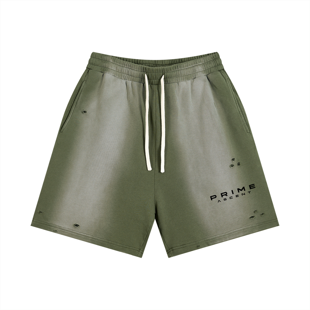 Prime Sun Fade Distressed Shorts